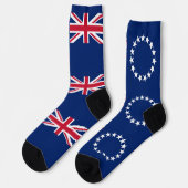 Cook Islands Flag Socken (Linkes Detail)