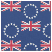 Cook Islands Flag Stoff (Nahaufnahme)