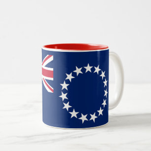 Cook Islands Flag Zweifarbige Tasse