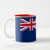Cook Islands Flag Zweifarbige Tasse (Links)