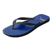 Cook Islands flagge Erwachsene Flip Flops Wide Str Badesandalen (Schrägansicht)