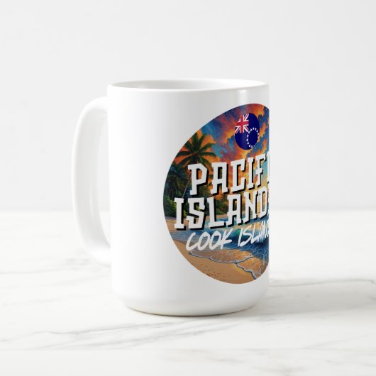 Cook Islands Pacific Islander Kaffeetasse (Vorderseite Links)