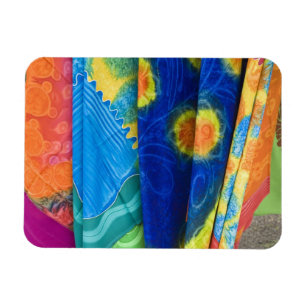 Cook Islands, Rarotonga. Batikstoff Punanga Nui Magnet
