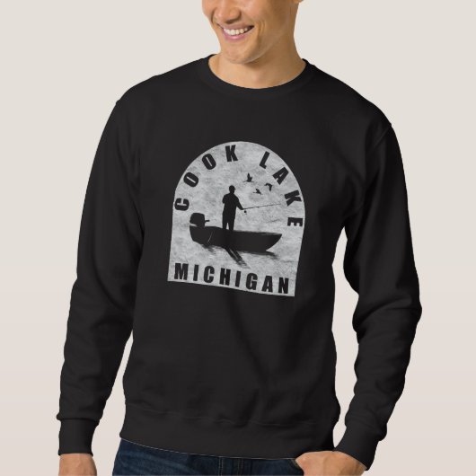 Cook Lake Fischen Michigan Sweatshirt (Vorderseite)