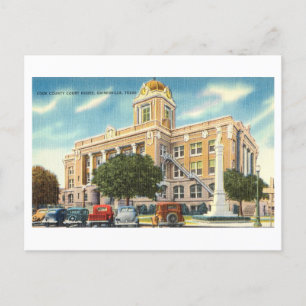 Cook Landkreis Court House in Gainesville, Texas, Postkarte