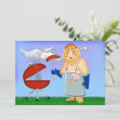 Cook Out am Arbeitstag Einladung (Stehend Vorderseite)