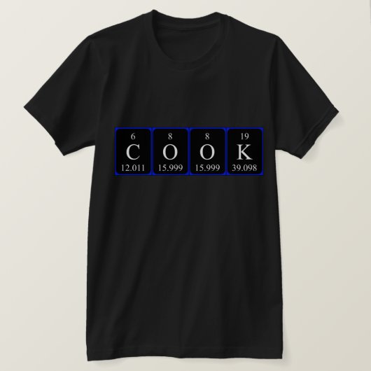 Cook Periodensystem Shirt (Design vorne)