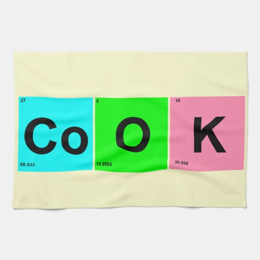 Cook-Quadrate Periodic Table Design of Elements Geschirrtuch (Horizontal)
