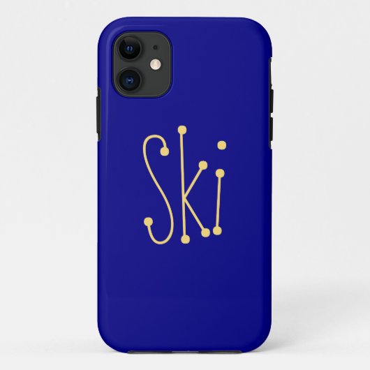 Cook SKI Text kühl farbige Royal Blue Hintergrund Case-Mate iPhone Hülle (Rückseite)