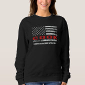 Cook USA Flag Profession Retro Job Title Sweatshirt (Vorderseite)