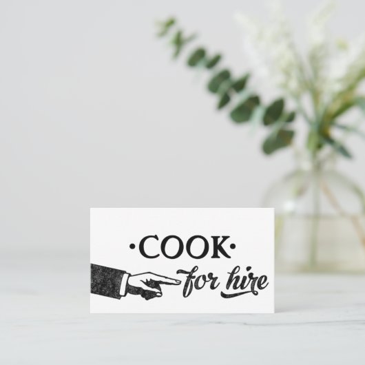 Cook Visitenkarten - jede Hintergrundfarbe! Visitenkarte (Stehend Vorderseite)