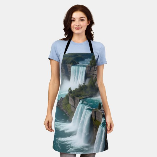 "Cook with a view - Niagara Falls Panorama" Schürze (Getragen)