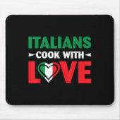 Cook With Love Italian Chef Funny Sayings Quotes  Mousepad (Vorne)