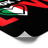 Cook With Love Italian Chef Funny Sayings Quotes  Poster (Ecke)