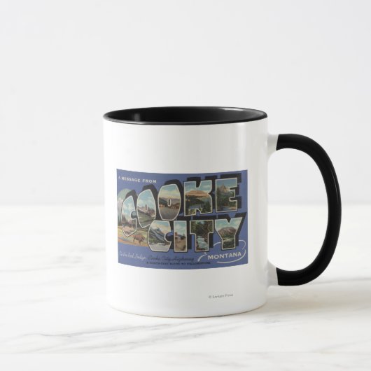 Cooke City, Montana - Große Briefmarkenszenen Tasse (Rechts)
