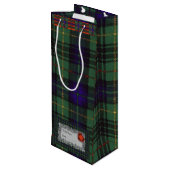 Cooke Clan karierter schottischer Kilt Tartan Geschenktüte Für Weinflaschen (Rückseite Schrägansicht)