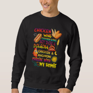 Cooked Chicken Wing Chicken Wing Hot Dog Bologna M Sweatshirt