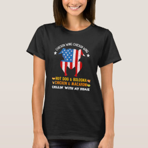 Cooked Chicken Wing Chicken Wing Hot Dog Bologna M T-Shirt
