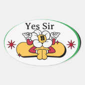 Cooker Said Yes, Sir Sticker – Funny Kitchen Quote (Vorderseite)