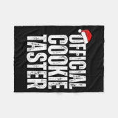 Cookie And Cookie Taster, Christmas Couples Fleecedecke (Vorderseite (Horizontal))