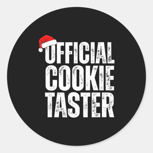 Cookie And Cookie Taster, Christmas Couples Runder Aufkleber (Vorderseite)