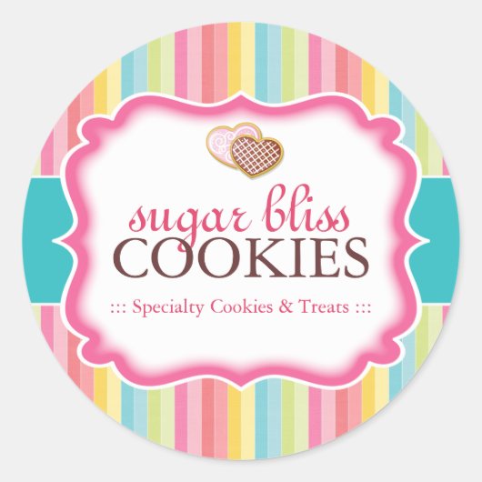 Cookie and Dessert - Verpackungs-Aufkleber Runder Aufkleber (Vorderseite)