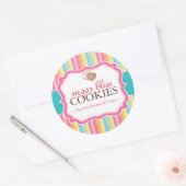 Cookie and Dessert - Verpackungs-Aufkleber Runder Aufkleber (Umschlag)