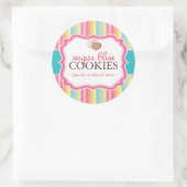 Cookie and Dessert - Verpackungs-Aufkleber Runder Aufkleber (Tasche)