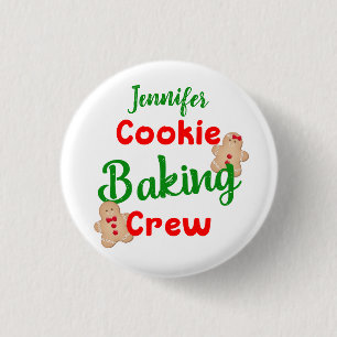 Cookie-Back-Crew Benutzerdefiniertes Spaß-Festkoch Button