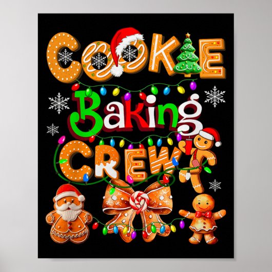 Cookie-Back-Crew-Koch-Coquette-Bogen-Weihnachten-G Poster (Vorne)