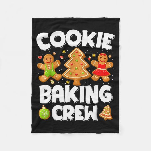 Cookie-Back-Crew Weihnachts-Gingerbread-Team Squad Fleecedecke (Vorderseite)