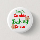 Cookie Backen Crew Custom Fun Urlaub Kochen Button (Vorderseite)