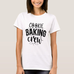 Cookie Backen Crew Einfache Typografie Weihnachten T-Shirt