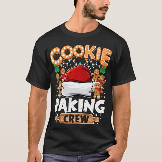 Cookie Backen Crew Funny Christmas Lights Gingerbr T-Shirt (Vorderseite)