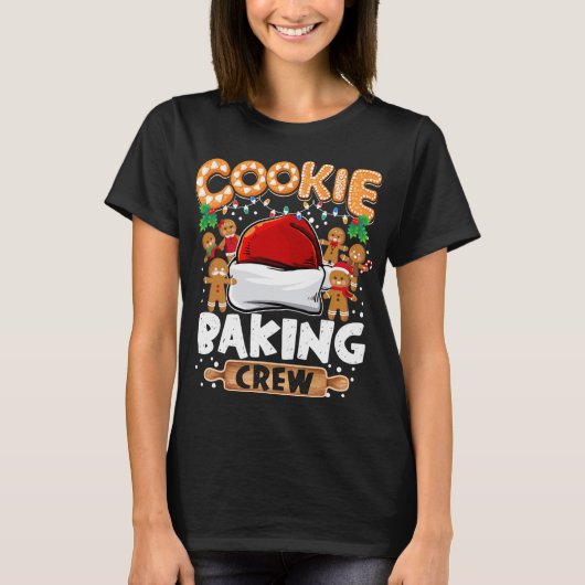 Cookie Backen Crew Funny Christmas Lights Gingerbr T-Shirt (Vorderseite)