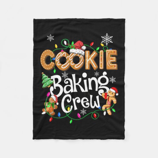 Cookie Backen Crew Kochen Lover Santa Xmas Ginger Fleecedecke (Vorderseite)