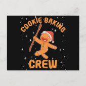 Cookie Backen Crew Lebkuchen Kekse Weihnachten Postkarte (Vorderseite)