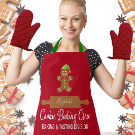 Cookie Backen Crew Rote Weihnachten Schürze