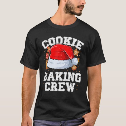 Cookie Backen Crew Santa Gingerbread Team Merry T-Shirt (Vorderseite)