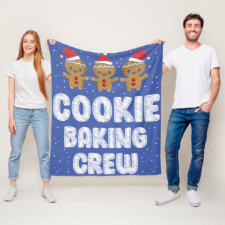 Cookie Backen Crew Shirt Weihnachten Familie Ginge Fleecedecke
