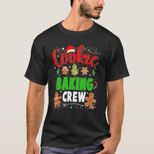 Cookie Backen Crew Weihnachten Lebkuchen Santa Fam T-Shirt (Vorderseite)