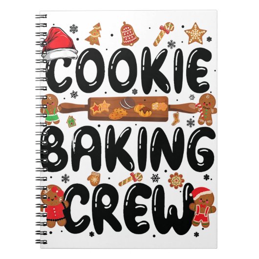 Cookie Backen Crew Weihnachten Lebkuchen Te Notizblock (Vorderseite)