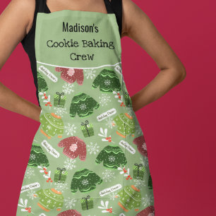 Cookie Backen Crew Weihnachtsmuster Custom Schürze