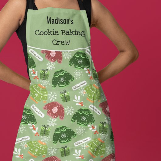 Cookie Backen Crew Weihnachtsmuster Custom Schürze