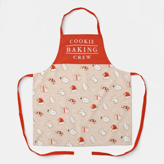Cookie Backen Crew Weihnachtsmuster Schürze (Vorderseite)