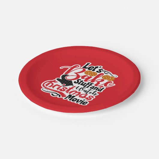 Cookie Backend Weihnachtsfilm Pappteller (Schrägansicht)