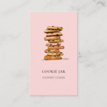 Cookie Bäckerei Aquarell Rosa Visitenkarte