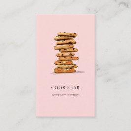Cookie Bäckerei Aquarell Rosa Visitenkarte