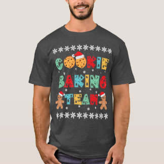 Cookie Backteam Lebkuchen Männer mit Weihnachtsmän T-Shirt