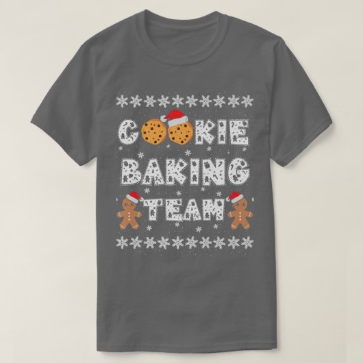 Cookie Backteam Lebkuchen Männer mit Weihnachtsmän T-Shirt (Design vorne)